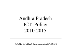 Presentation on ICT Policy - Software Technology Parks of India