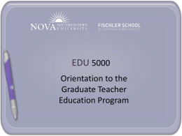 edu5000 - Fischler School - Nova Southeastern University