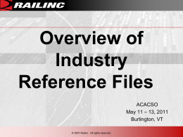 Industry Reference Files