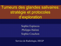 Tumeurs des glandes salivaires: stratégie et protocoles d`exploration
