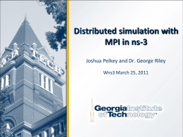 Distributed simulation with MPI in ns-3