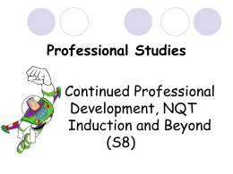 Summer Professional Studies - CPD Induction and Beyond