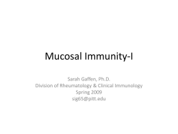Mucosal Tissues - Flow Cytometry Overview