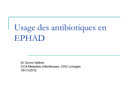Antibiotiques, EHPAD et cas cliniques - CLIN Sud