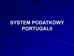 SYSTEM PODATKOWY PORTUGALII