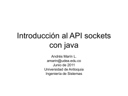Introducción al API sockets con java