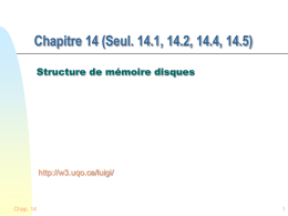 Chap 14 - Structure de la mémoire auxiliaire