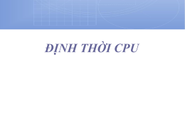 ĐỊNH THỜI CPU