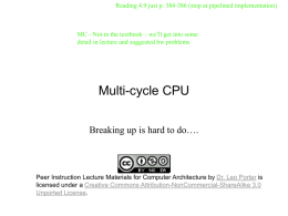 L5-Multi-Cycle-CPU - Peer Instruction for Computer Science