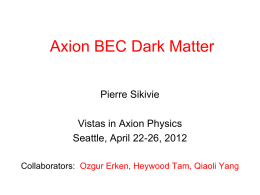 Dark Matter Axions