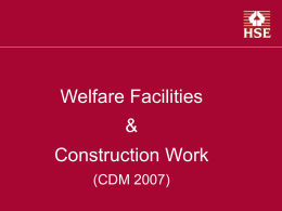 Welfare Facilities & Construction Work
