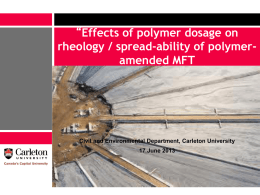 Effects of polymer dosage and mixing time on initial