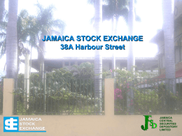 Jamaica Stock Exchange Presentation London March 2012