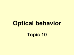 Optical behavior - School of Engineering and Applied Sciences
