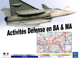 Activités militaires et espaces aériens
