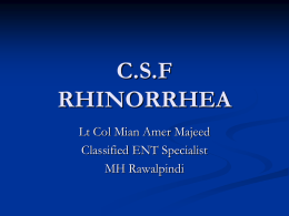 Csf-rhinorrhea