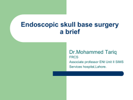 Endoscopic skull base surgery a brief overview