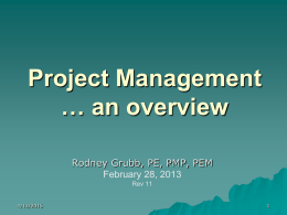 Project Management Training Outline