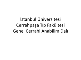 ctf – genel cerrahianabilim dalı - İstanbul Üniversitesi Hastaneleri
