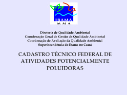 26/03/2012 - Taxa IBAMA - Cadastro Técnico Federal