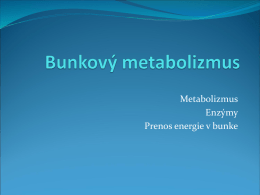 bunkovy metabolizmus