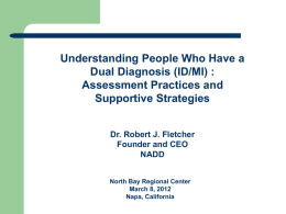 Understanding People with a Dual Diagnosis