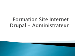 Formation Site Internet Drupal - Administrateur