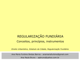 Registro de Imóveis Regularização Fundiária (Ana