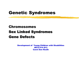 Genetic Syndromes - CTE - Online Learning Management System