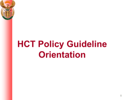 HCT policy presentation