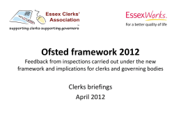 ECA Ofsted feedback and good practice