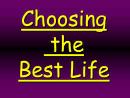 1 Choosing the Best Life 3rd edition CRC