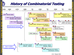 The History of Combinatorial Testing slide