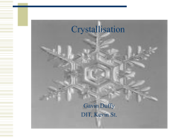 Revision - crystallisation