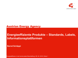 Energieeffiziente Produkte