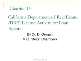 California Mortgage Loan Brokering & Lending - PowerPoint