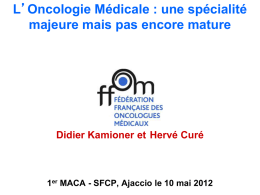 Document PPT – 1Mo - SFCP – Société Française de Cancérologie