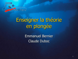 Pédagogie théorique (Powerpoint) - Emmanuel Bernier