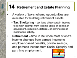 Chapter 14: Retirement and Estate Planning