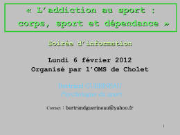 Formation "L`addiction au sport"