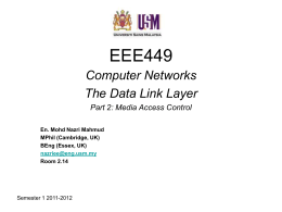 EEE449 Computer Networks Lecture Slide Part 2