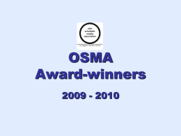 OSMA Award-winnter