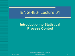Intro to Statistical Quality Control