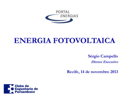 nergia fotovoltaica - Clube de Engenharia de Pernambuco