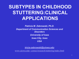 Stuttering as a Disorder