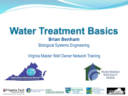 Water Treatment - Virginia Household Water Quality Program