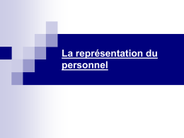 La repr&eacute;sentation du personnel