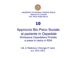 10.Caso Clinico RSA - Facolt&agrave; di Medicina e Chirurgia