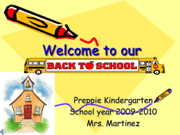 Welcome to our Back-to-School Night