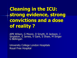 Cleaning in the ICU